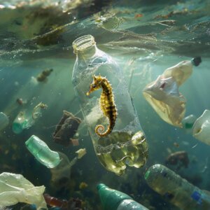 seahorse, plastic pollution, ocean pollution, marine debris, environment, earth